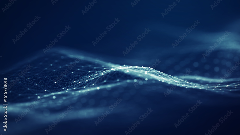 Poster abstract network wave.