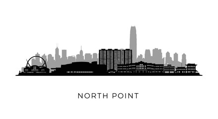 Obraz premium North Point Skyline Hong Kong Cityscape.