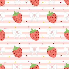 seamless pattern with strawberry