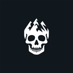 Skull mountain logo