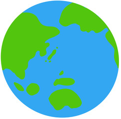 Fototapeta premium A simple Earth illustration, perfect for children's environmental lessons, Earth Day campaigns, or preschool global education.