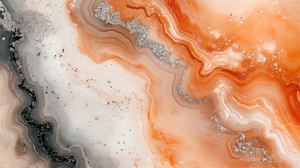 Obraz premium Warm Brown Marbled Stone Background with Unique Flecks and Natural Swirls