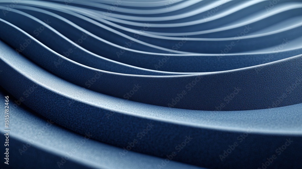 Poster textured wave patterns in deep blue create a modern and calming atmosphere perfect for backgrounds a
