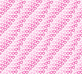 Wavy Cute Pink Heart Mosaic, seamless vector pattern with heart shapes in pinky palette. Perfect for backgrounds, textiles, and festive Valentine Day banner designs, spreads love and joy
