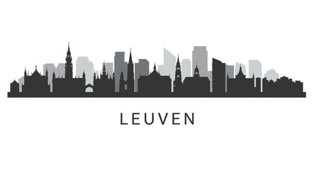 Fototapeta premium Leuven skyline with Belgium, city silhouette, and cityscape.