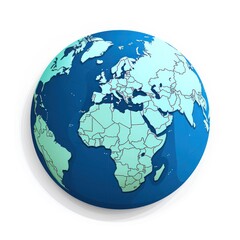 Globe planet space topography.