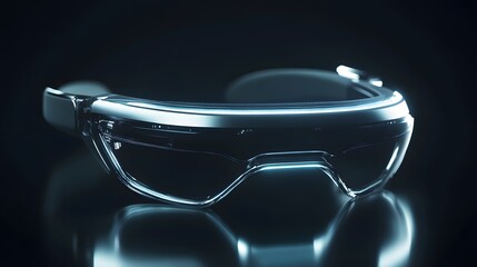 Futuristic glasses with glowing accents.