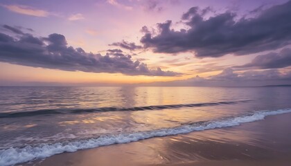 Fototapeta premium Golden Horizon: Sunset by the Sea