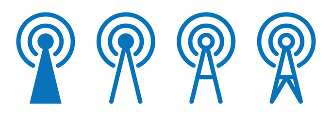 Wifi signal icon set. wireless illustration sign collection. Bar of satellites for mobile, radio, computer. wi-fi signal internet connection, access, variations podcast symbol. Vector illustration