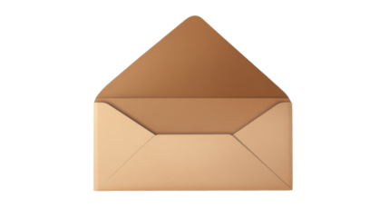 Brown paper envelope isolated on white background
