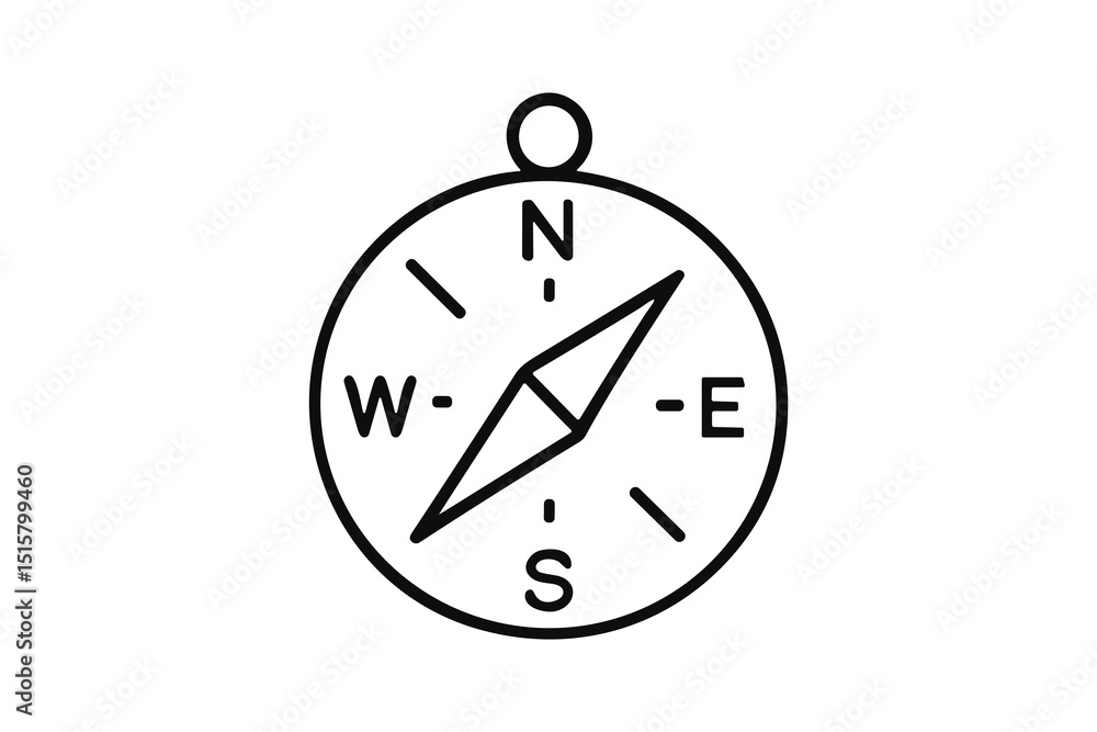 Aufkleber vector compass rose navigation tool for direction finding and exploration symbol