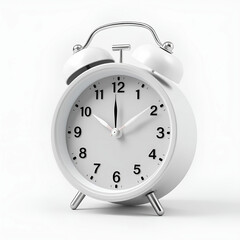 Realistic 3D Alarm Clock Isolated Clearly on Transparent Background