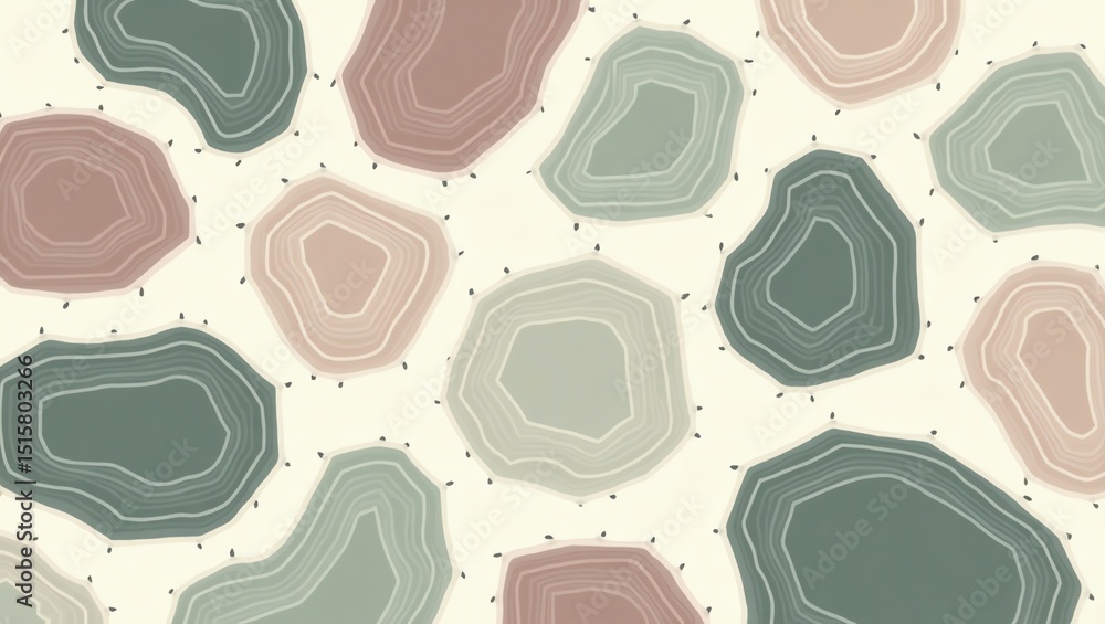 Aufkleber abstract agate slice pattern with muted earth tones for backgrounds