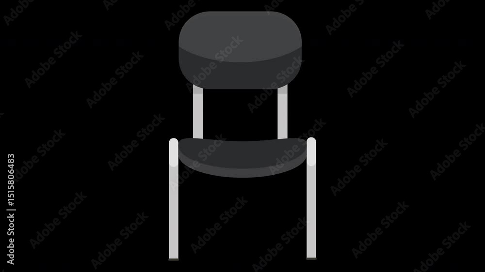 Aufkleber sleek office chair design reveal and 3d rendering on a transparent background display