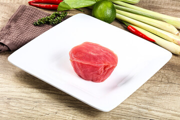 Raw fresh Tuna fush steak
