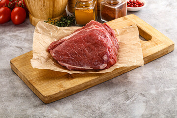 Raw beef piece for cooking