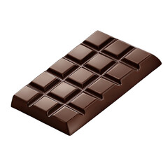 Dark Chocolate Delight Tempting Square on Black Background Sweet Treat.