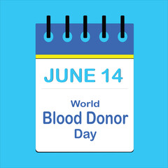World Blood Donor Day Calender illustration