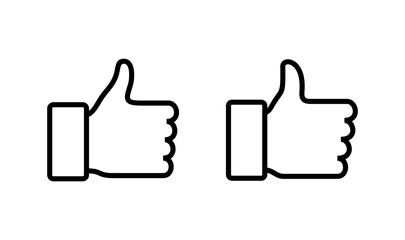 Like icon logo design. Thumbs up sign and symbol. Hand like