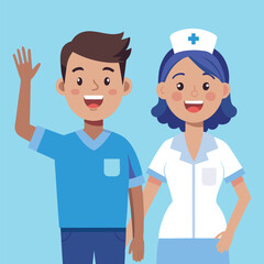 Fototapeta premium doctor and nurse