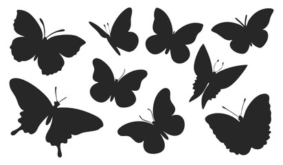 Naklejka premium Butterfly Vector, Simple Butterfly Shape, Nature and Beauty Icon 