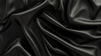 Obraz premium High detail black leather texture background with natural wrinkles wallpaper AI generated image