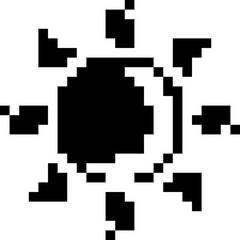 weather sun pixel icon