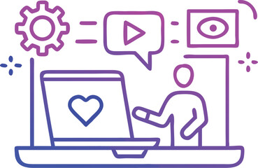 Video Content Creation & Digital Media – Modern Vector Illustration