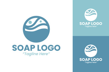 Custom Blue Soap Logo for Professional Beauty and Wellness Branding
