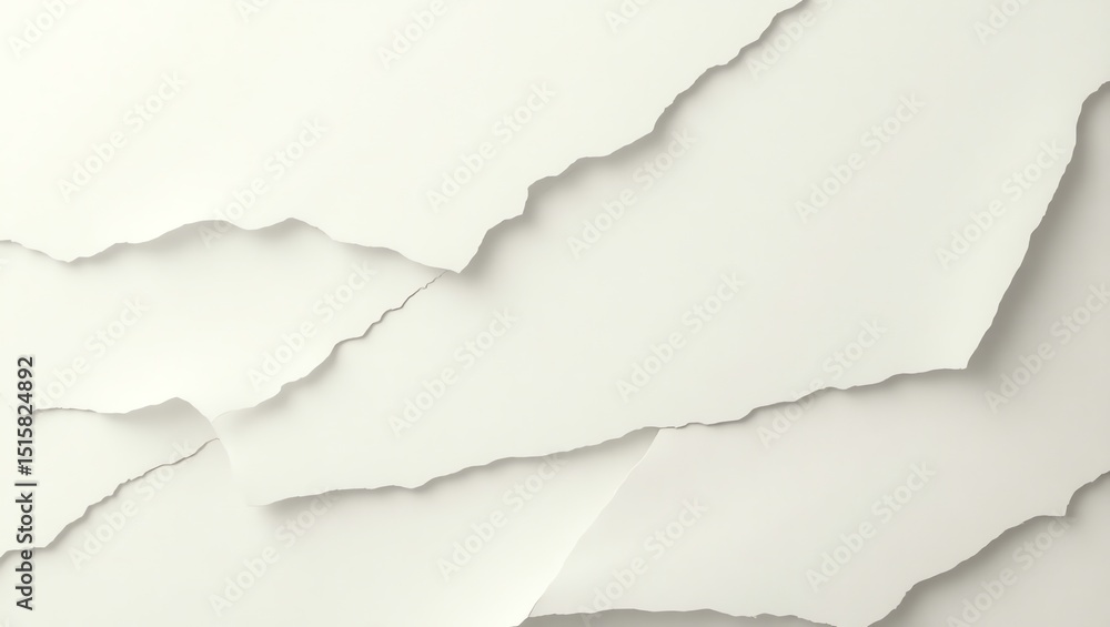 Poster torn paper texture overlap minimalist white background design element