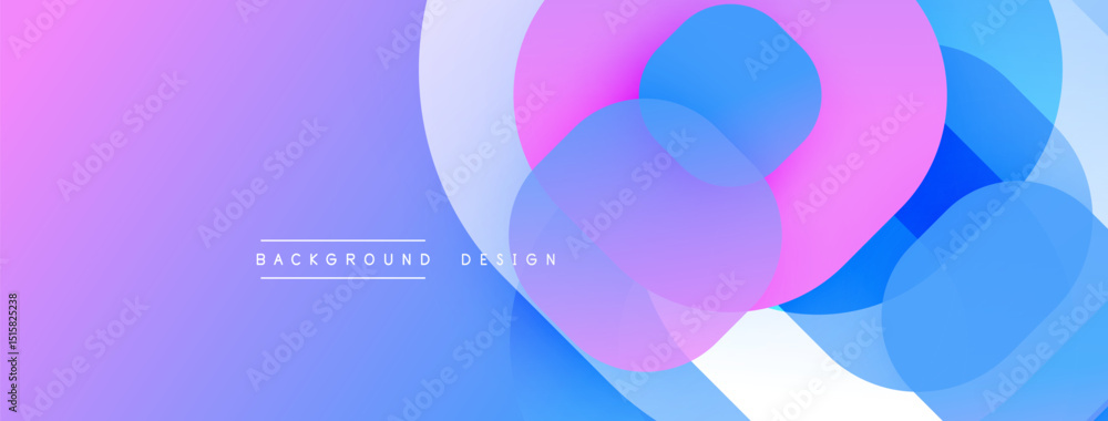 Leinwandbilder abstract background features overlapping circles, gradients. purple, blue, pink hues create modern v