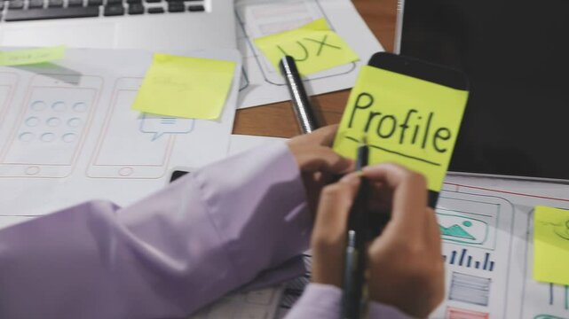 team of UI UX web designer are working together to develop mobile responsive websites with UI UX front end designer previews