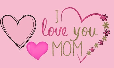 I love you Mom gift card for Mother's day