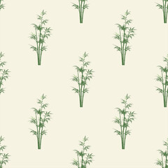 A seamless wallpaper pattern with bamboo patterns is a group of beige backgrounds, vector patterns.