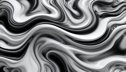 Obraz premium Monochrome Wave Contours