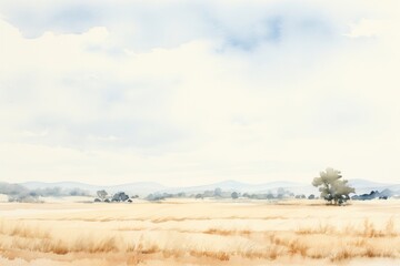 Fototapeta premium Countryside landscape sky grassland outdoors.
