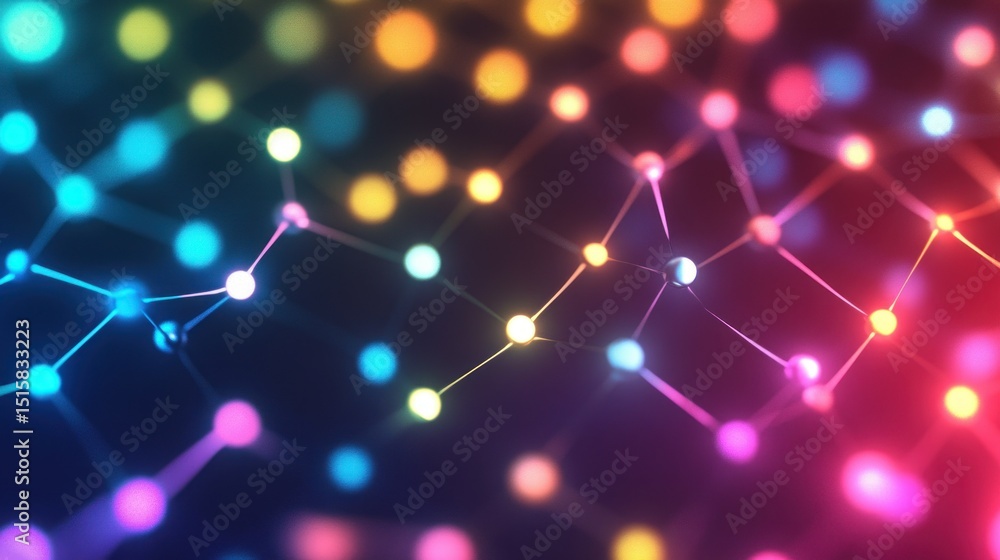 Aufkleber glowing neon gradient pattern banner with smooth neon transitions, background wallpaper ai generated