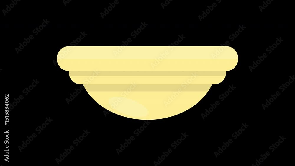 Poster animated graphic element - rounded, tiered shape on a transparent background