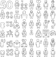 Fototapeta premium business people icons set