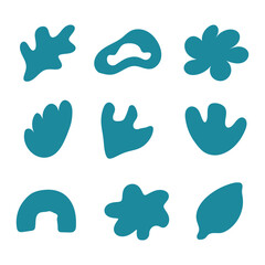 Retro Geometri Shapes Flat Color ful retro goemetric Shape Illustration