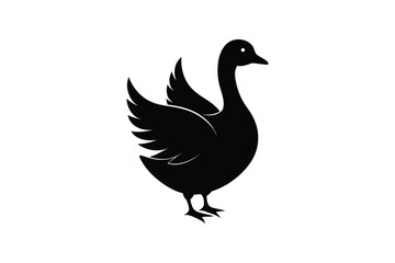 Duck vector silhouette, Set of Duck silhouette vector 