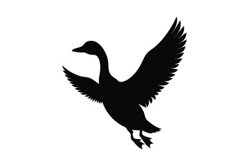 Obraz premium Duck vector silhouette, Set of Duck silhouette vector 