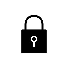 Lock icon symbol for apps and websites. Padlock sign and symbol. Encryption icon. Security symbol