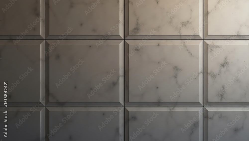 Poster elegant marble wall tiles with textured pattern and subtle lighting