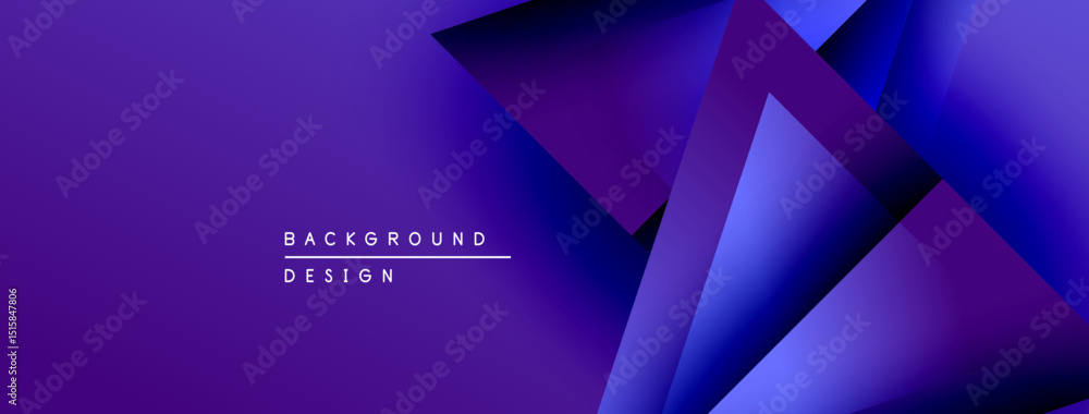 Poster abstract purple background design features geometric shapes, gradients, layers. modern aesthetic sui