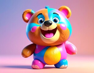 Naklejka premium Bobo the Bear – The Gentle Forest Giant