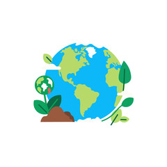Earth Day Illustration Featuring a Healthy Planet