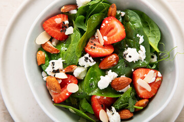 Light Healthy Summer Salad. Diet eating.