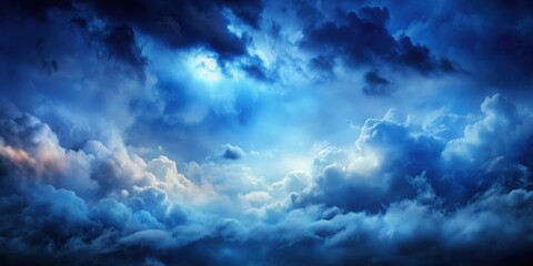 Obraz premium Gradated Black and Navy Blue Sky Background with Clouds, texture , background, texture , background, digital background