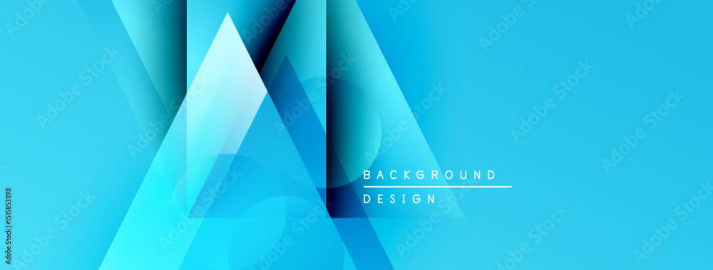Aufkleber abstract geometric shapes, vibrant blue gradients, modern design elements. minimalist composition cr